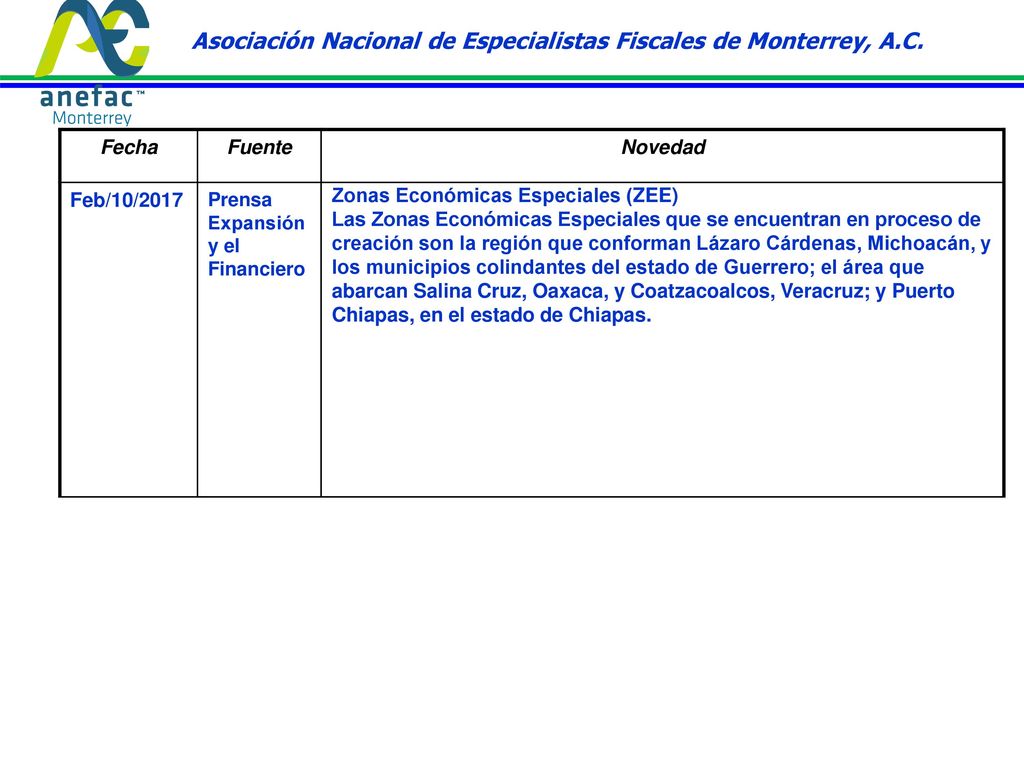 Asociación Nacional de Especialistas Fiscales de Monterrey, A.C.