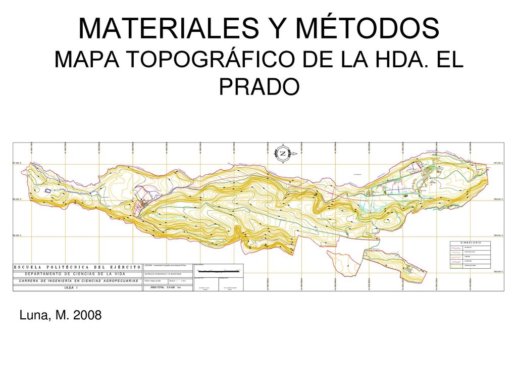MATERIALES Y MÉTODOS MAPA TOPOGRÁFICO DE LA HDA. EL PRADO
