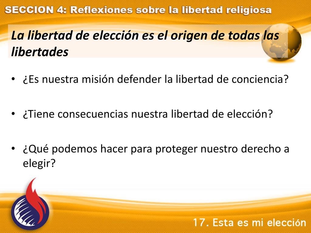 La libertad de elección es el origen de todas las libertades