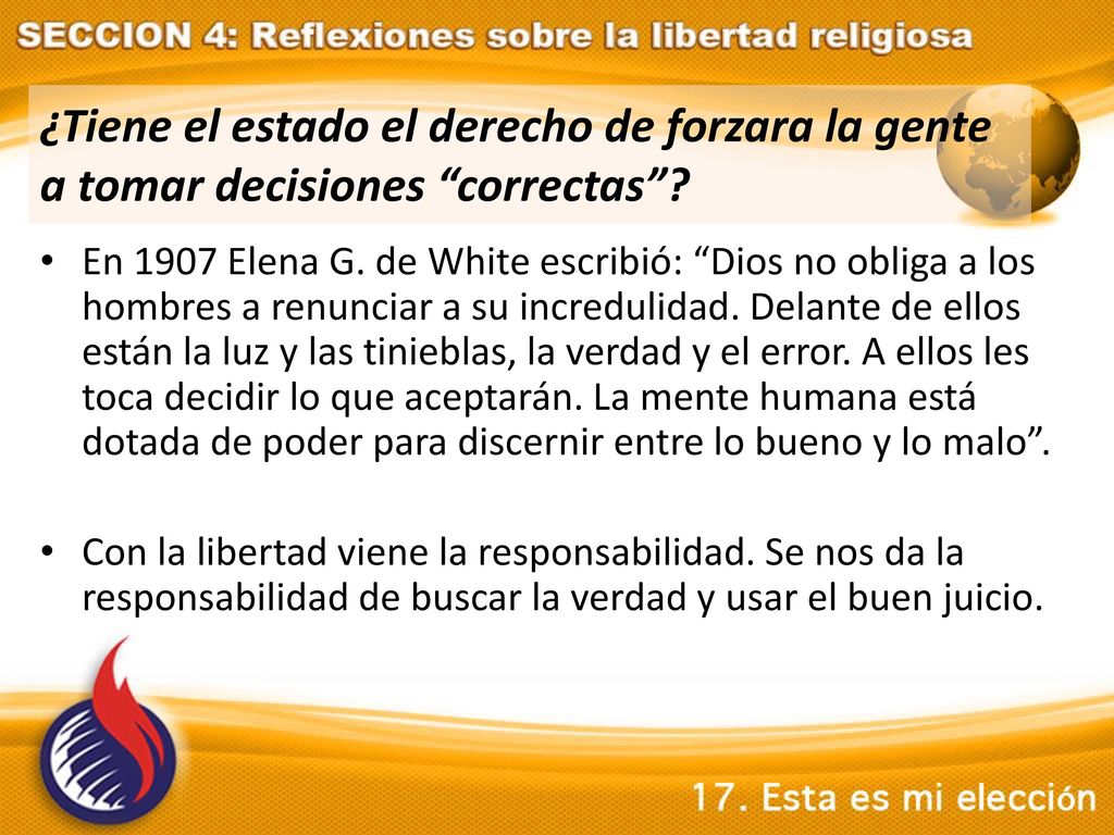 ¿Tiene el estado el derecho de forzara la gente a tomar decisiones correctas