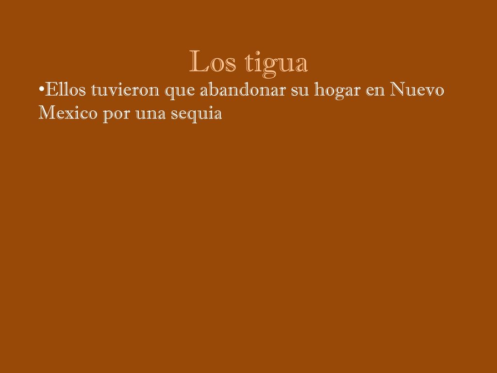 Los tigua Ellos tuvieron que abandonar su hogar en Nuevo Mexico por una sequia
