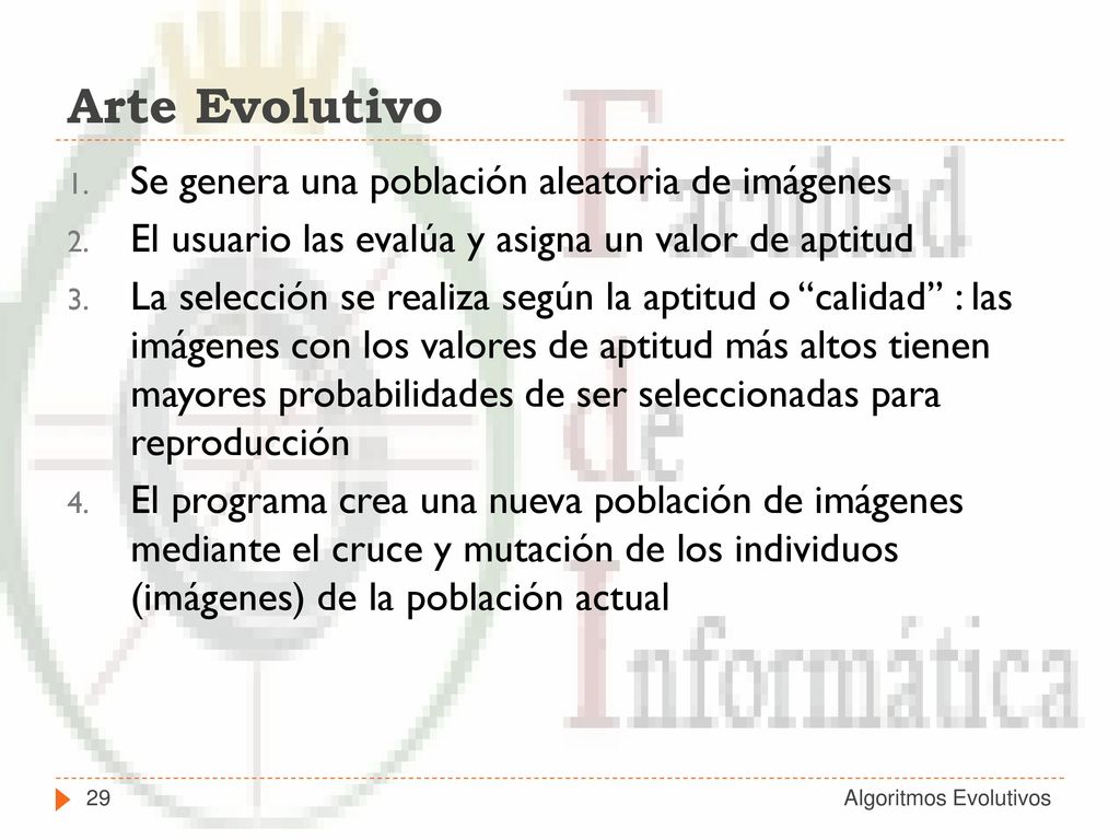 Arte Evolutivo Los individuos son imágenes y el genotipo es un árbol con funciones y terminales.