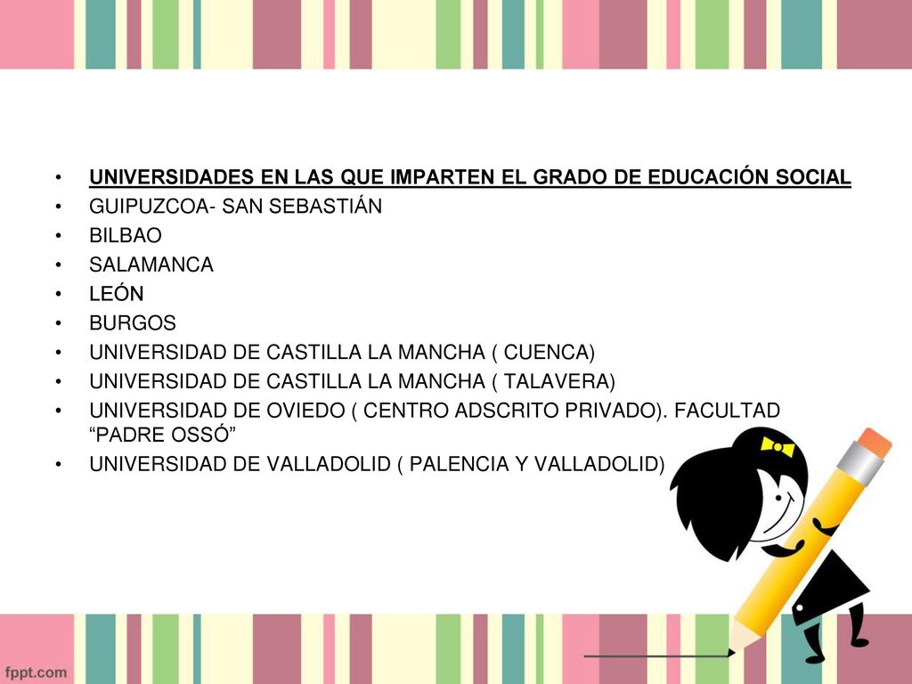 UNIVERSIDADES EN LAS QUE IMPARTEN EL GRADO DE EDUCACIÓN SOCIAL