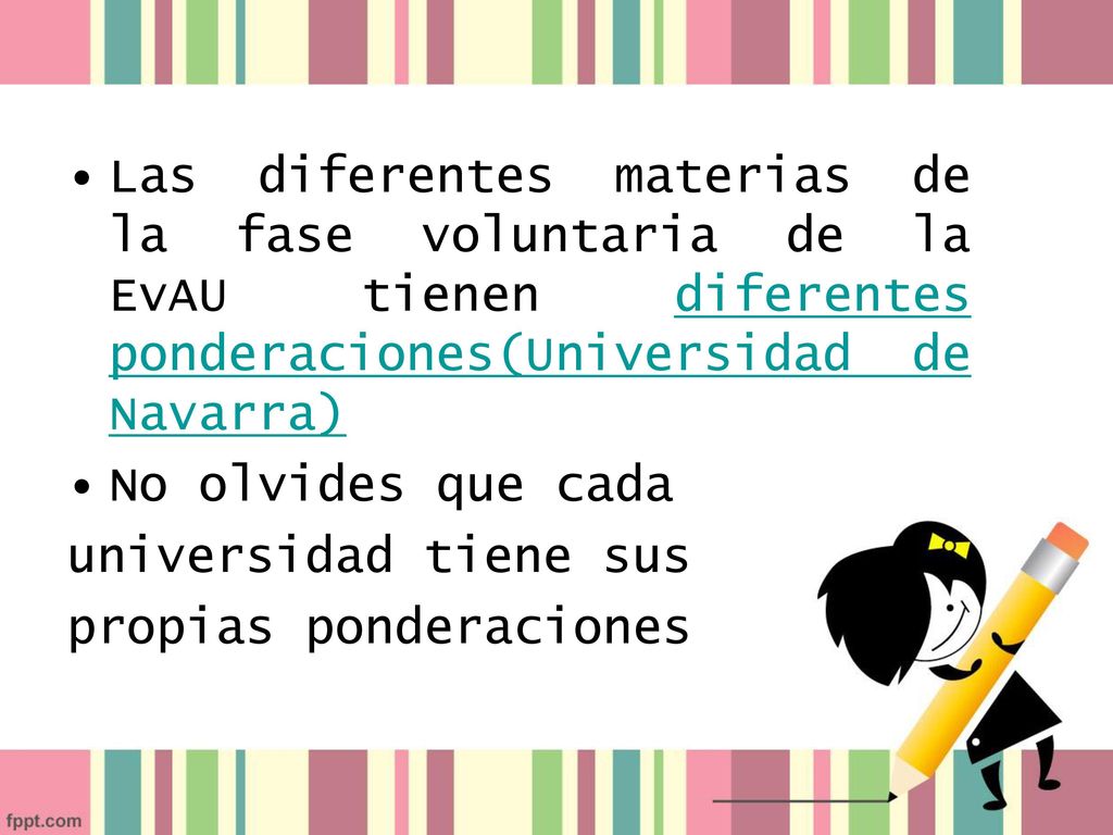 Las diferentes materias de la fase voluntaria de la EvAU tienen diferentes ponderaciones(Universidad de Navarra)
