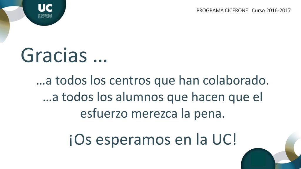 Tipos de preguntas PROGRAMA CICERONE Curso