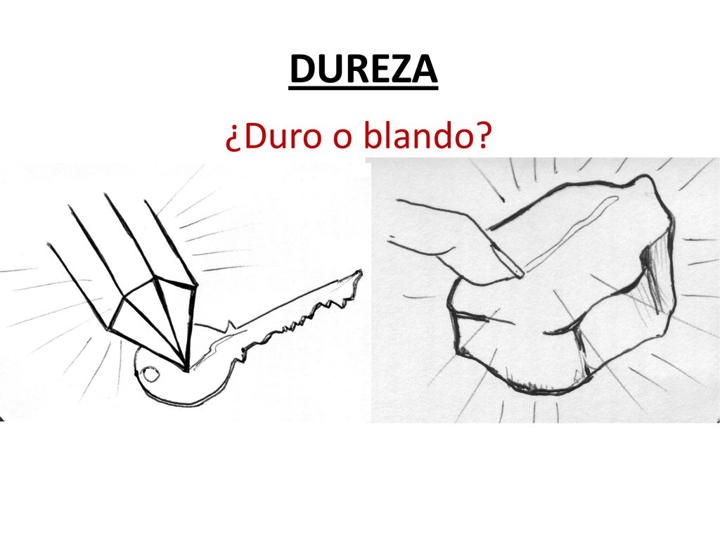 DUREZA ¿Duro o blando Directly related to relative strength of atomic bonds