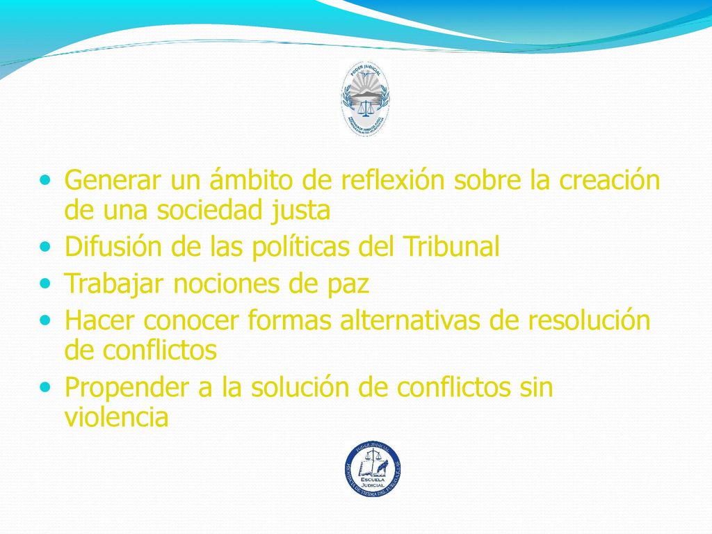 Generar un ámbito de reflexión sobre la creación de una sociedad justa