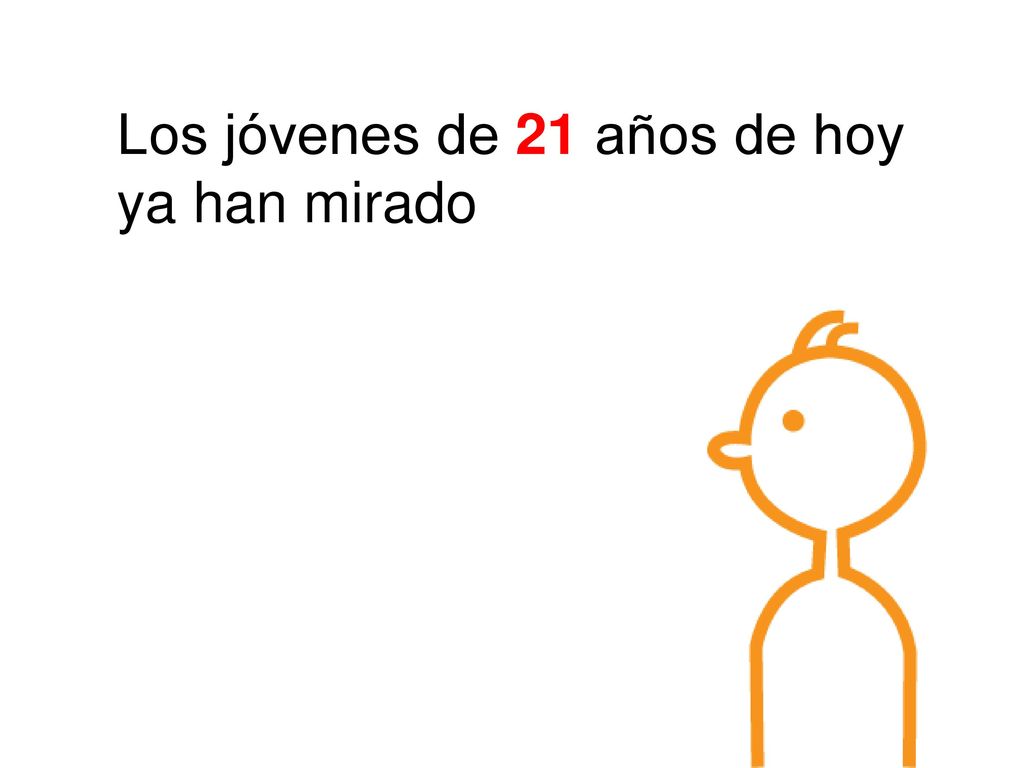 Los jóvenes de 21 años de hoy ya han mirado