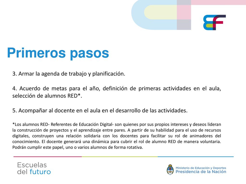 Primeros pasos 3. Armar la agenda de trabajo y planificación.