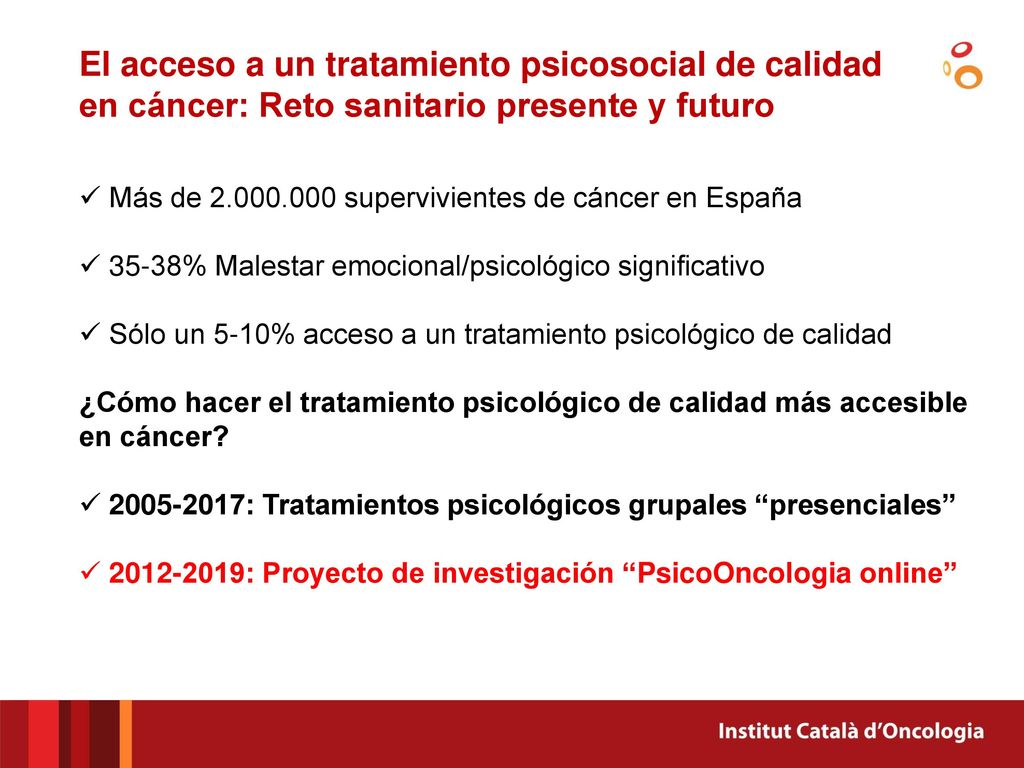 El acceso a un tratamiento psicosocial de calidad en cáncer: Reto sanitario presente y futuro