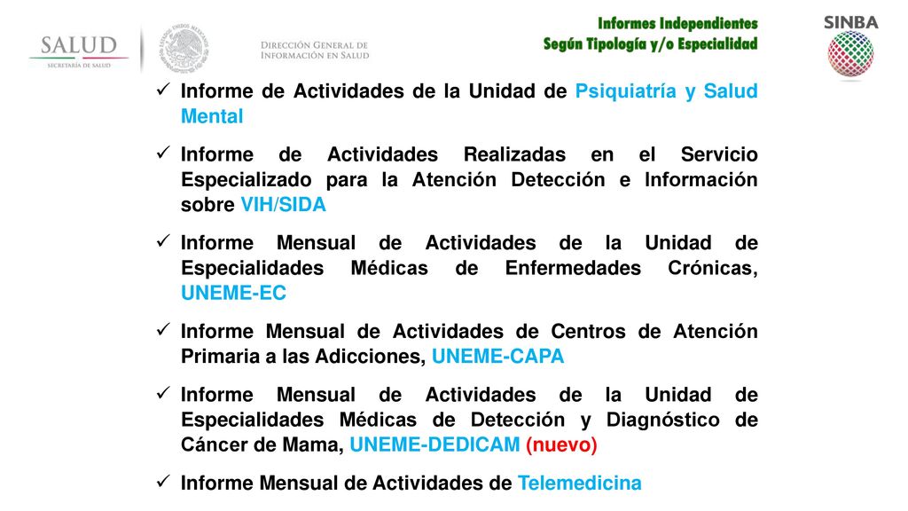 Informe de Actividades de la Unidad de Psiquiatría y Salud Mental