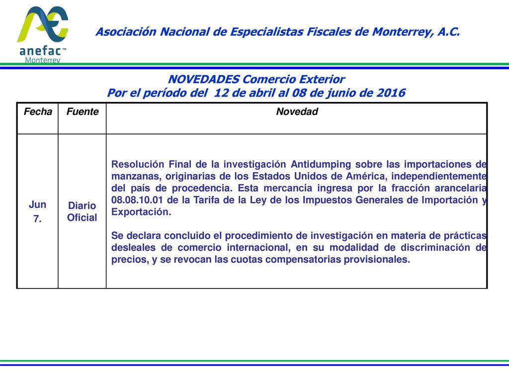 Asociación Nacional de Especialistas Fiscales de Monterrey, A.C.