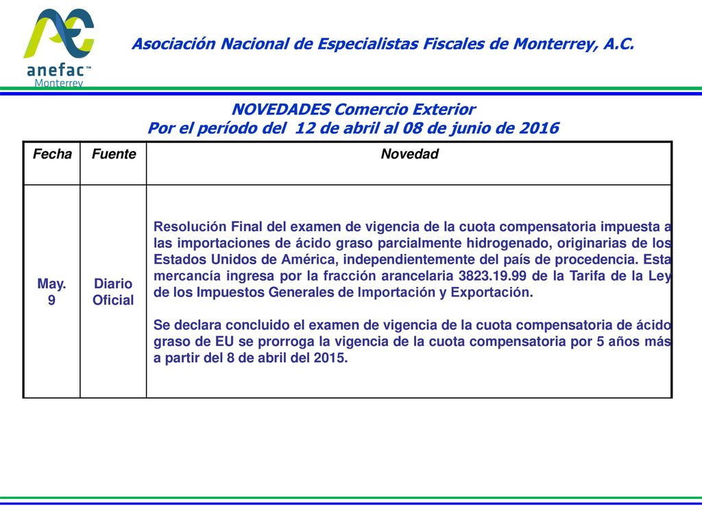Asociación Nacional de Especialistas Fiscales de Monterrey, A.C.