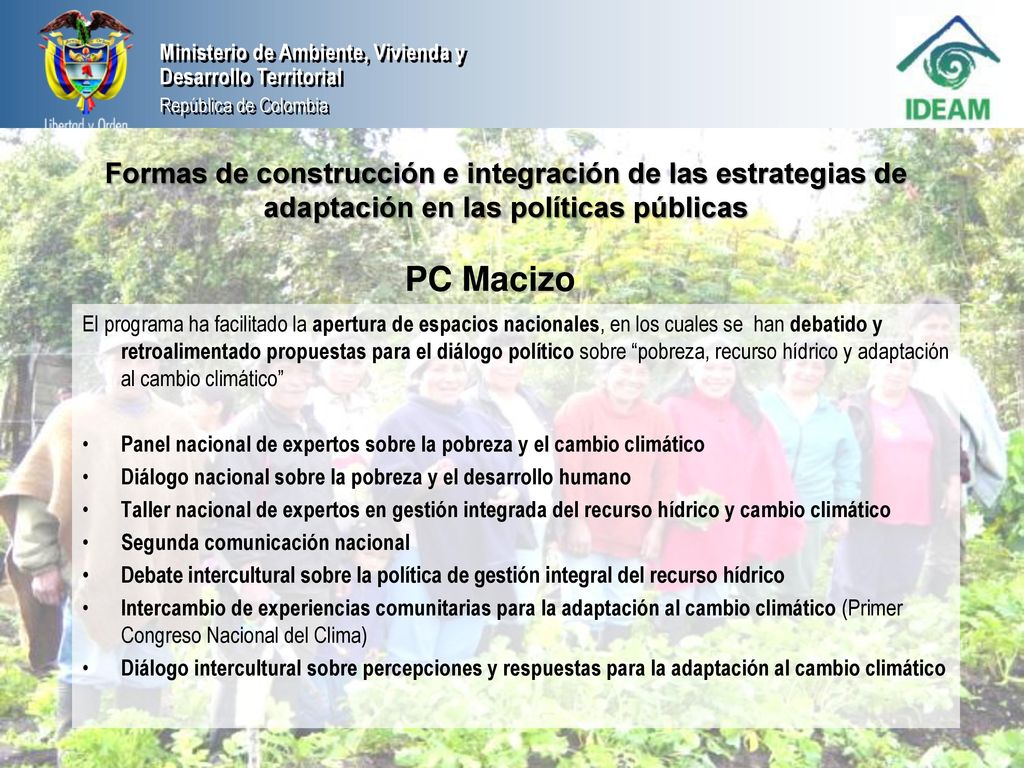 Formas de construcción e integración de las estrategias de adaptación en las políticas públicas