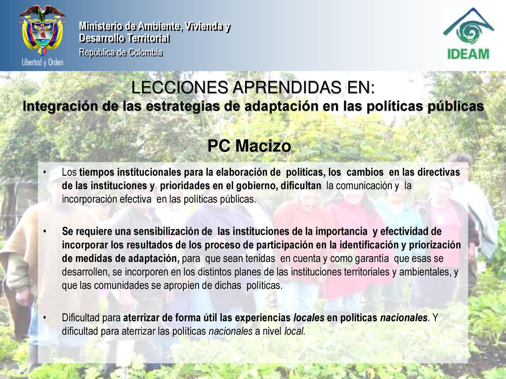 Integración de las estrategias de adaptación en las políticas públicas