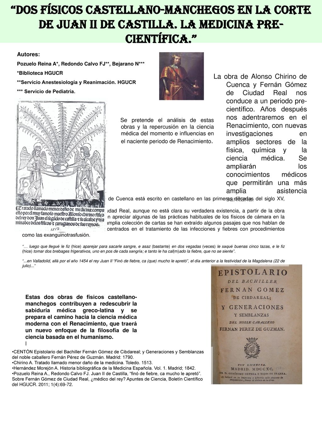 Dos físicos castellano-manchegos en la corte de juan ii de castilla