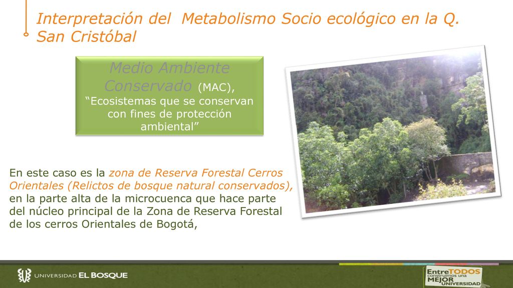 Interpretación del Metabolismo Socio ecológico en la Q. San Cristóbal