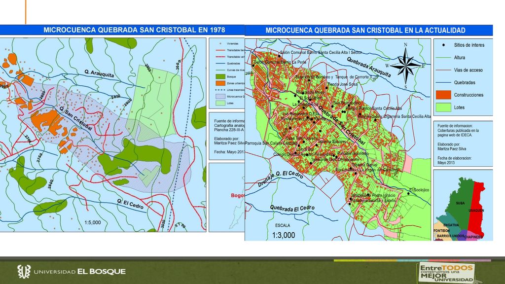 En el área de influencia y ronda de esta microcuenca y como producto de la violencia que azotó a Colombia en las décadas de se