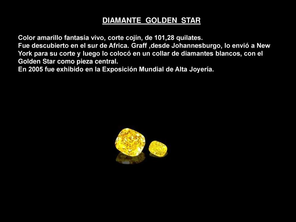 DIAMANTE GOLDEN STAR Color amarillo fantasía vivo, corte cojín, de 101,28 quilates.