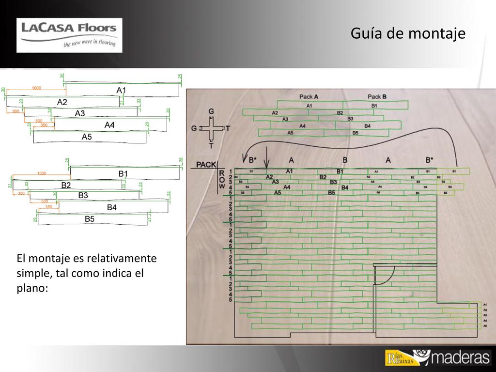 Guía de montaje El montaje es relativamente simple, tal como indica el plano: