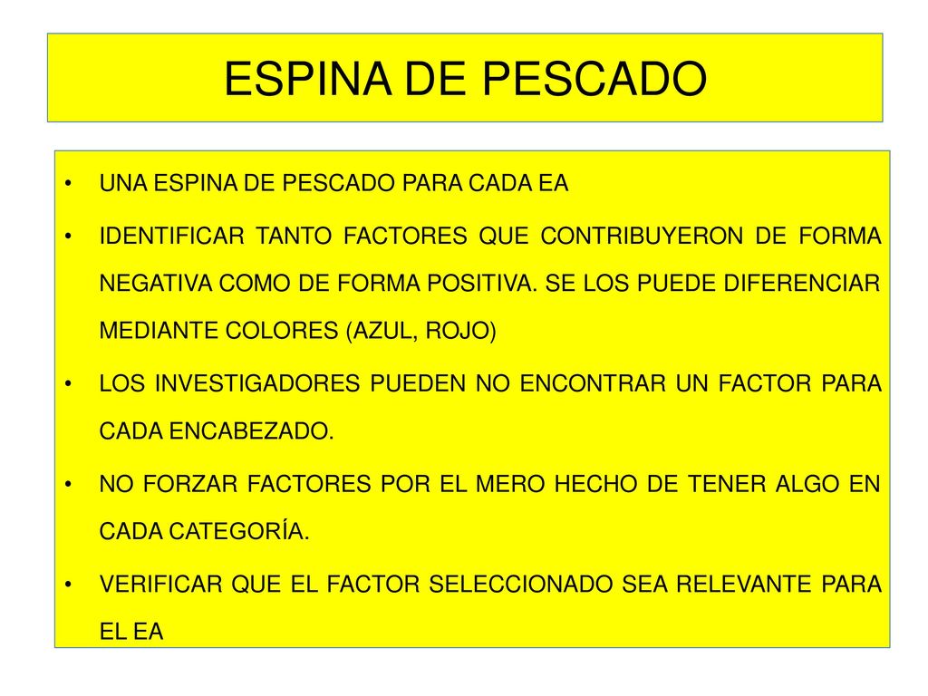 ESPINA DE PESCADO UNA ESPINA DE PESCADO PARA CADA EA