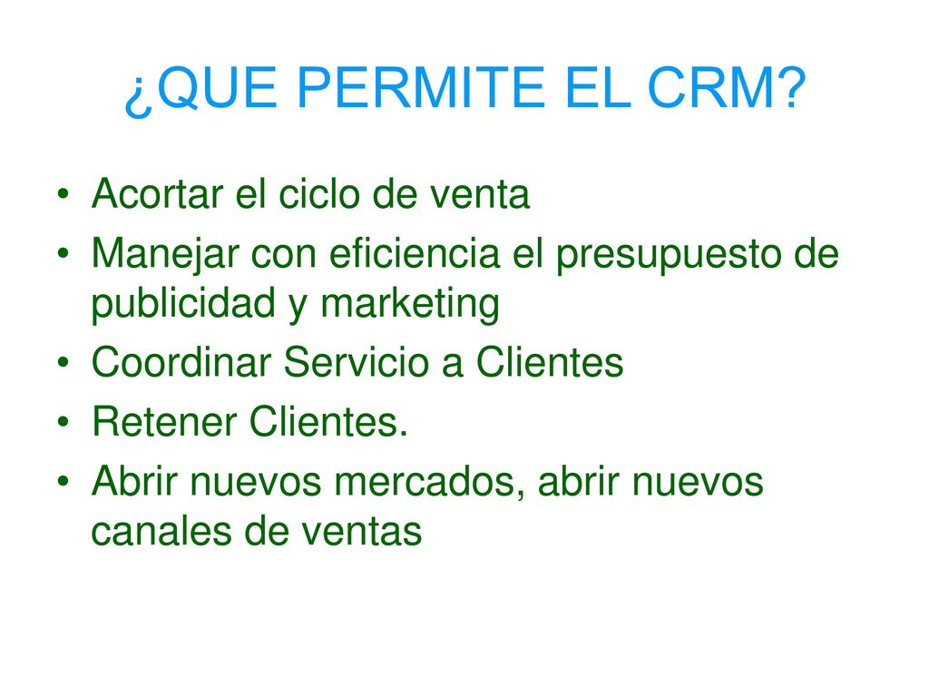 ¿QUE PERMITE EL CRM Acortar el ciclo de venta