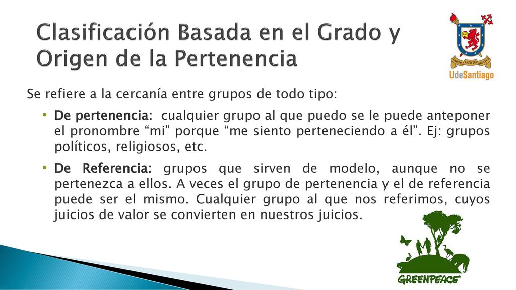 Clasificación Basada en el Grado y Origen de la Pertenencia