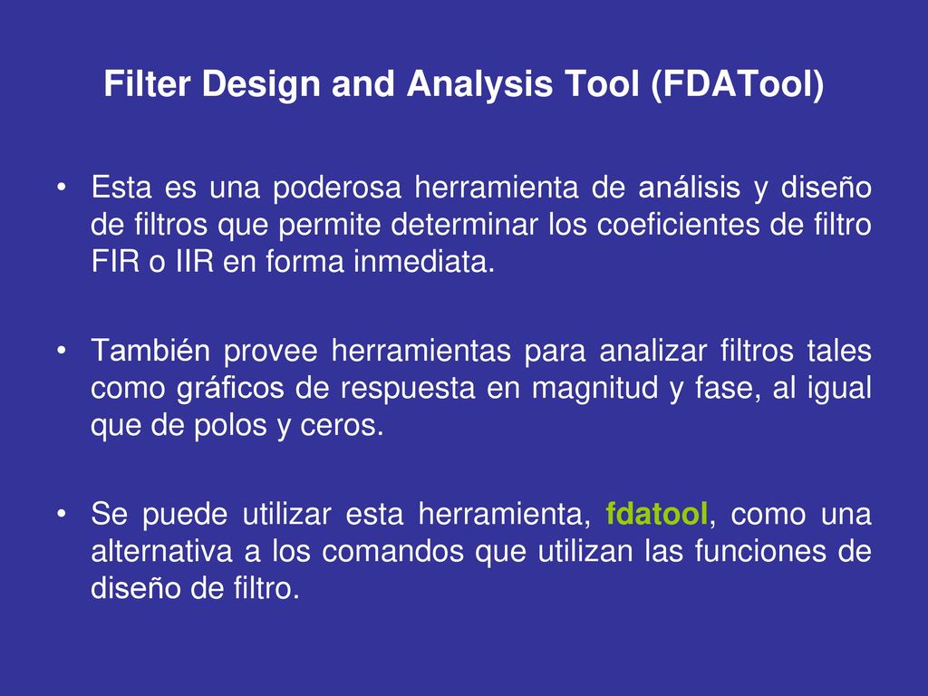 Filter Design and Analysis Tool (FDATool)