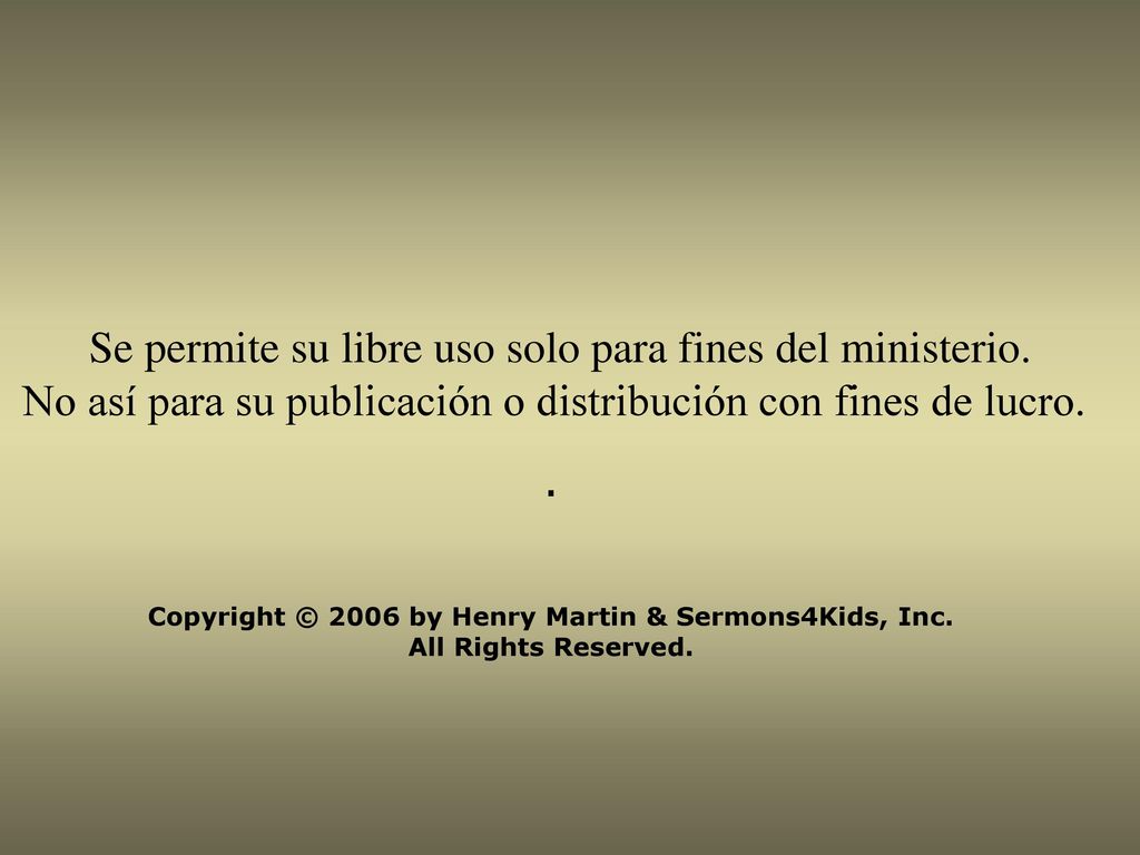 Se permite su libre uso solo para fines del ministerio.