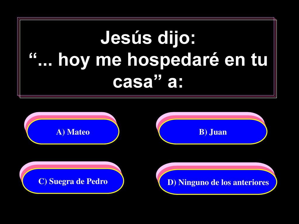 Jesús dijo: ... hoy me hospedaré en tu casa a: