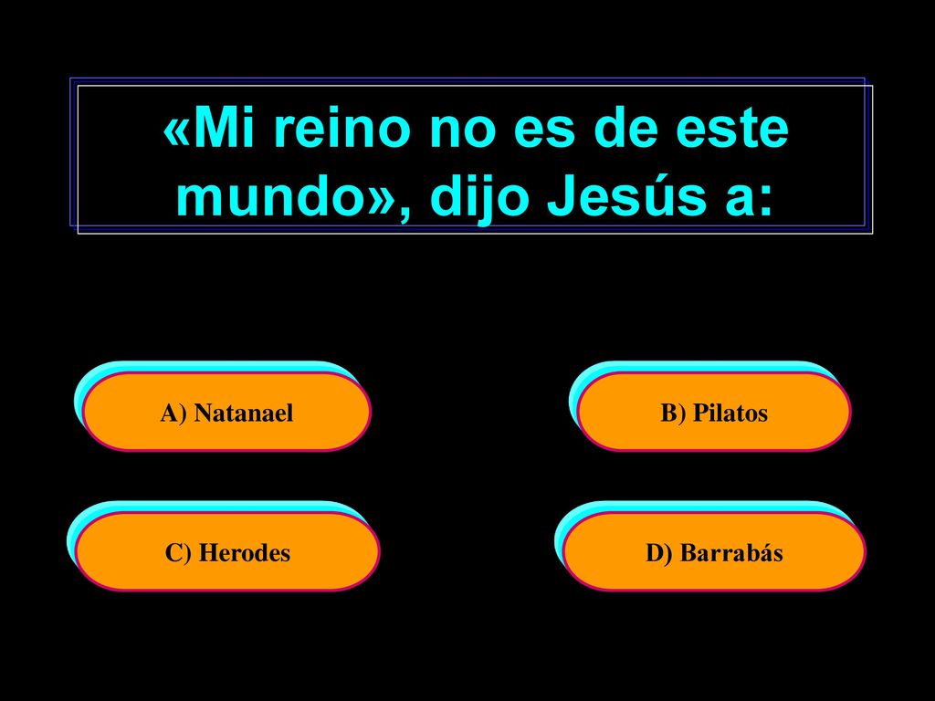 «Mi reino no es de este mundo», dijo Jesús a: