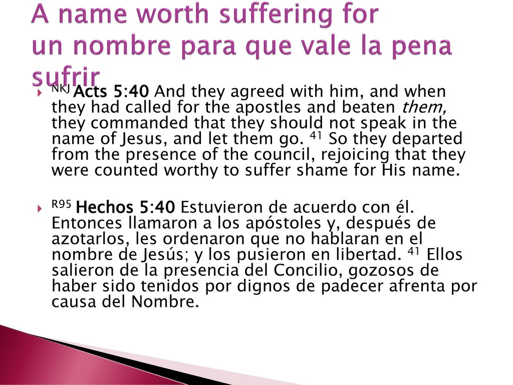A name worth suffering for un nombre para que vale la pena sufrir