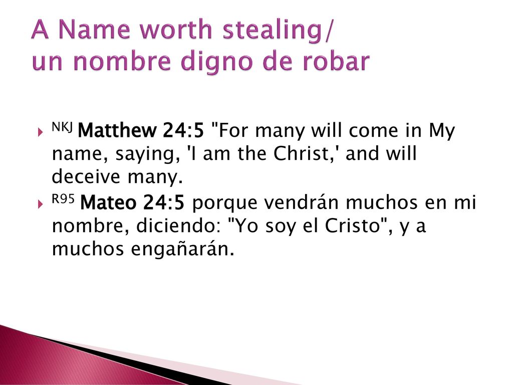 A Name worth stealing/ un nombre digno de robar
