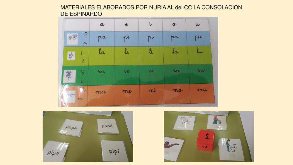 MATERIALES ELABORADOS POR NURIA AL del CC LA CONSOLACION DE ESPINARDO