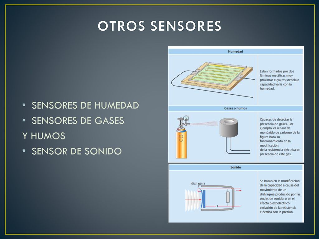 OTROS SENSORES SENSORES DE HUMEDAD SENSORES DE GASES Y HUMOS