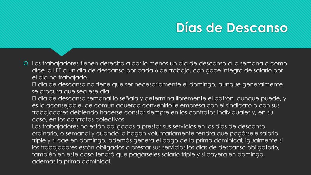 Días de Descanso