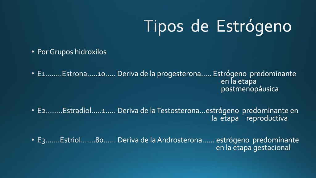 Tipos de Estrógeno Por Grupos hidroxilos