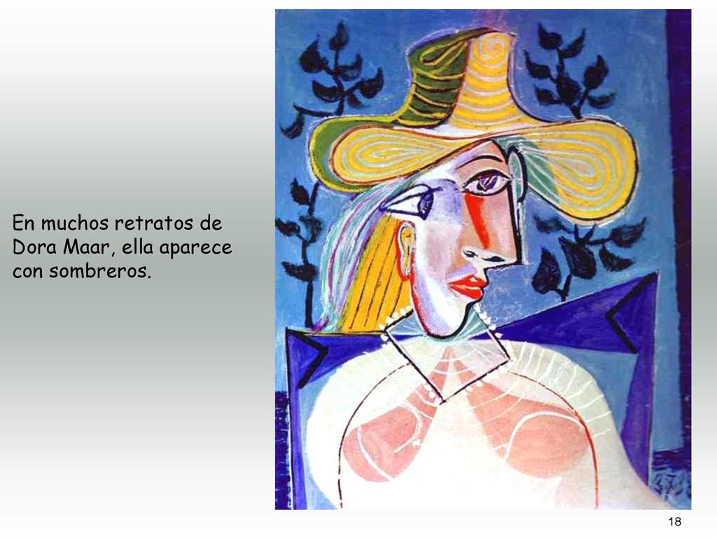 En muchos retratos de Dora Maar, ella aparece con sombreros.