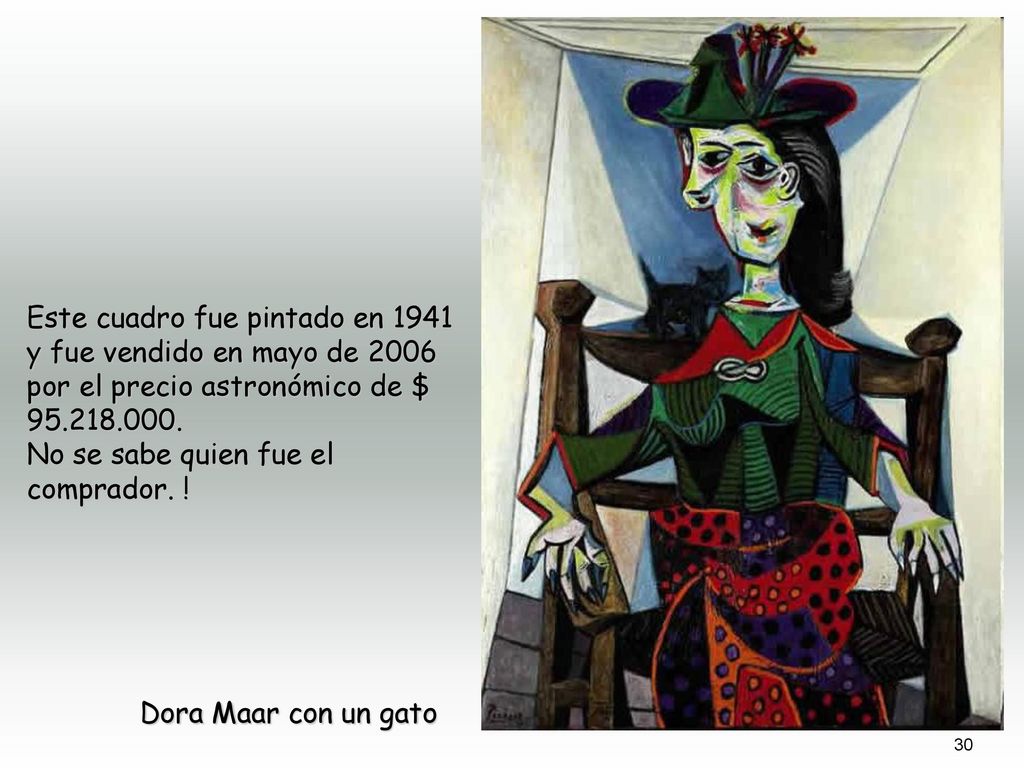 Este cuadro fue pintado en 1941 y fue vendido en mayo de 2006 por el precio astronómico de $