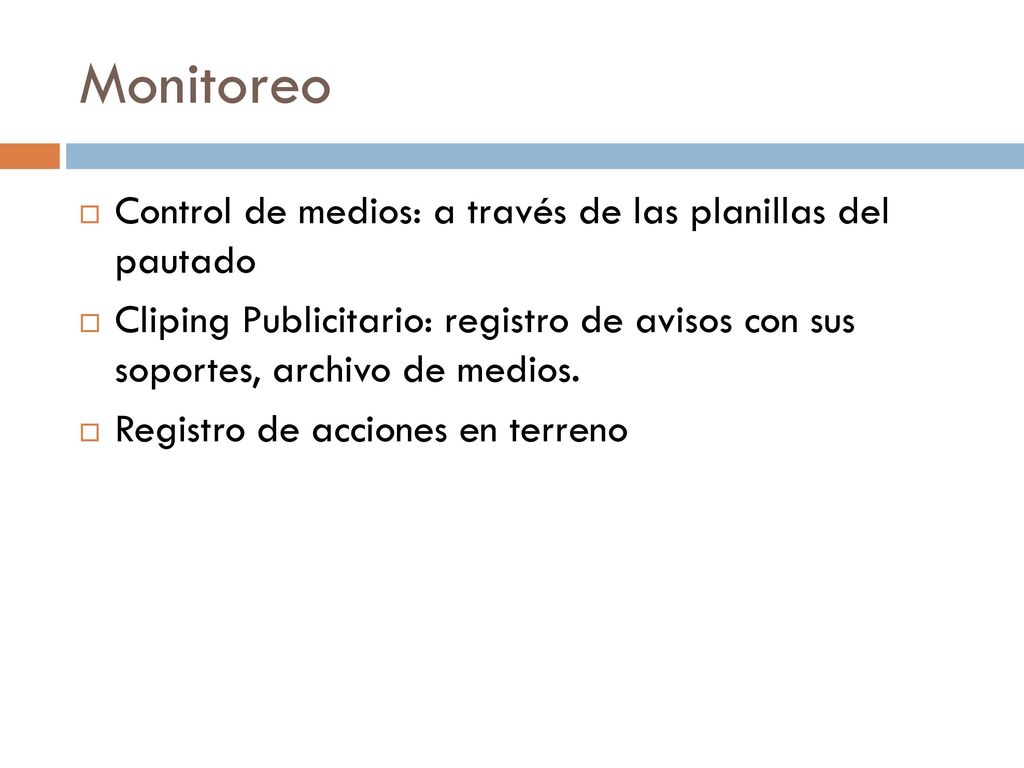 Monitoreo Control de medios: a través de las planillas del pautado