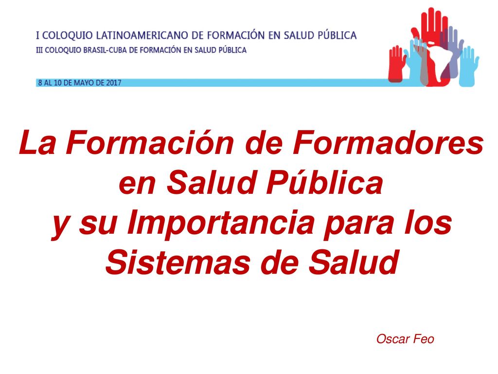 La Formación de Formadores en Salud Pública