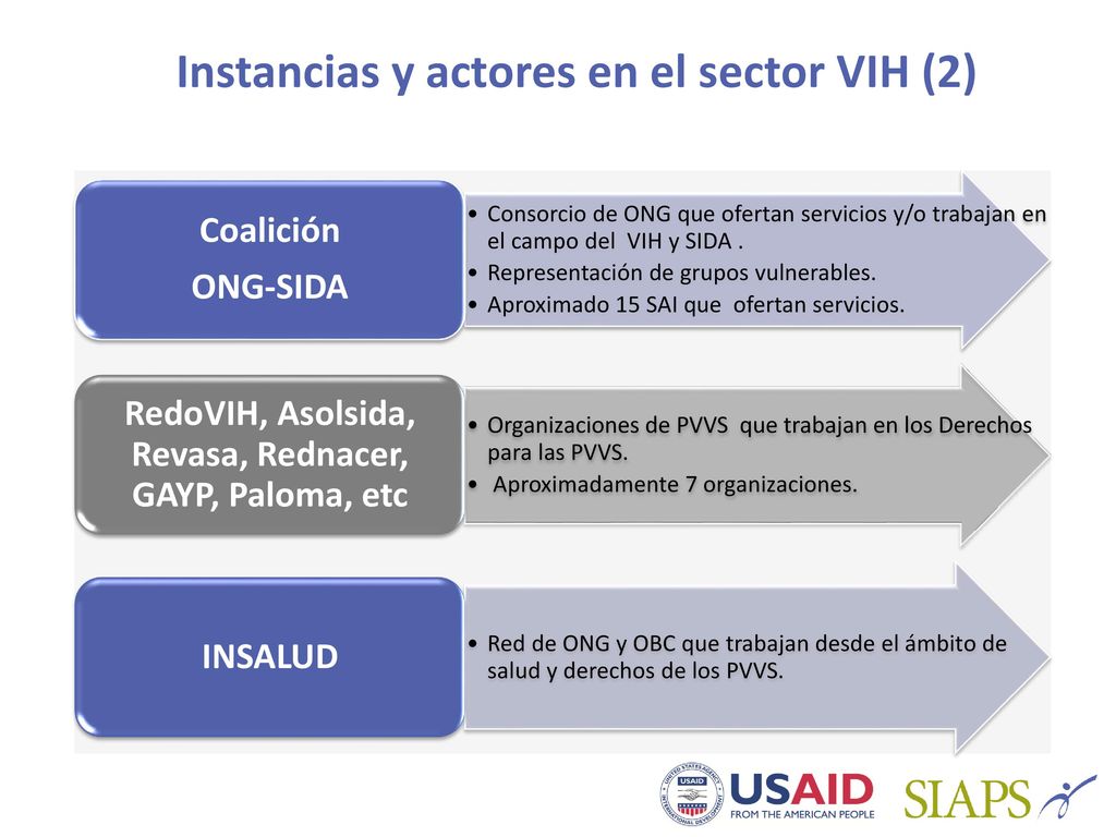 Instancias y actores en el sector VIH (2)