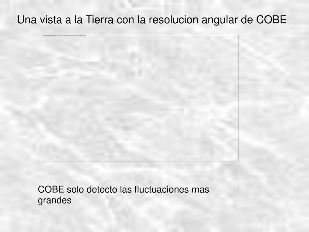 Una vista a la Tierra con la resolucion angular de COBE
