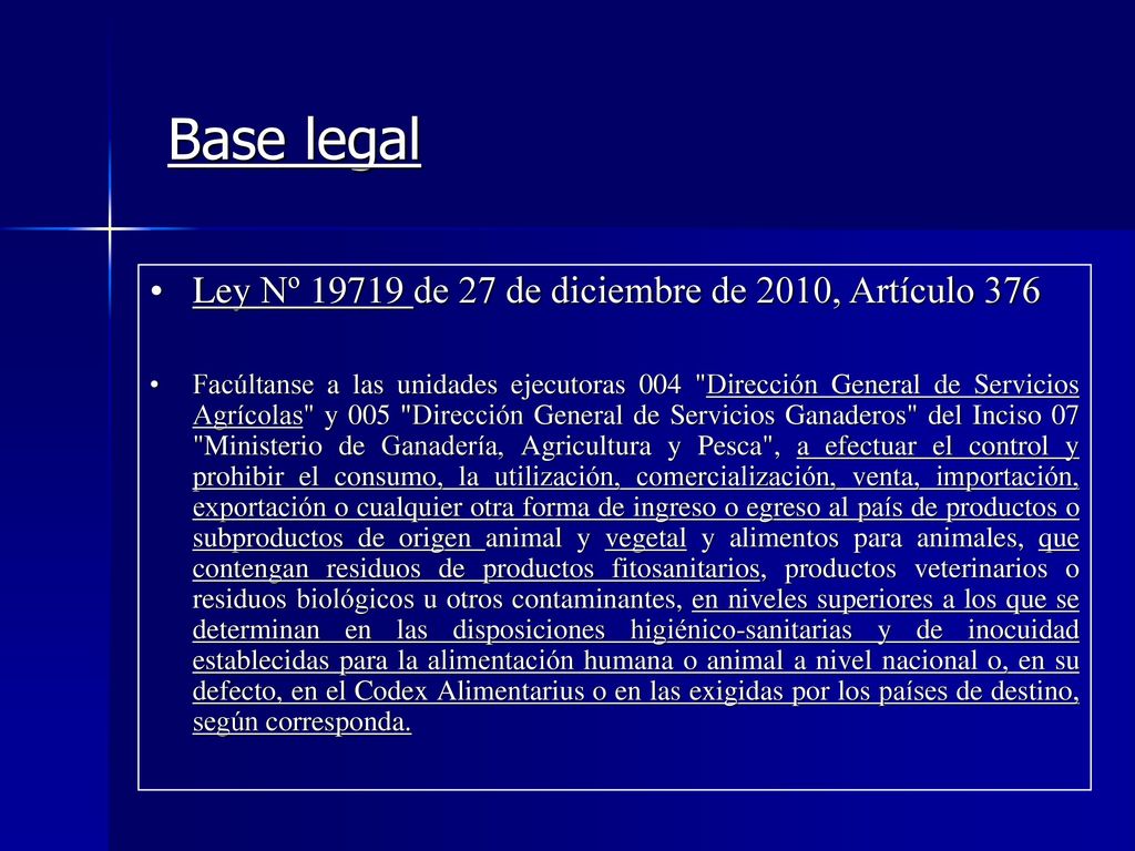 Base legal Ley Nº de 27 de diciembre de 2010, Artículo 376