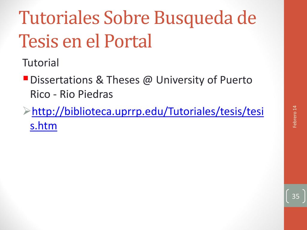 Tutoriales Sobre Busqueda de Tesis en el Portal