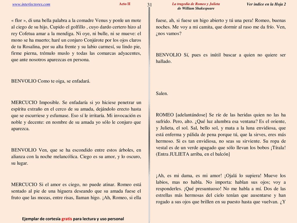 31 Ejemplar de cortesía gratis para lectura y uso personal