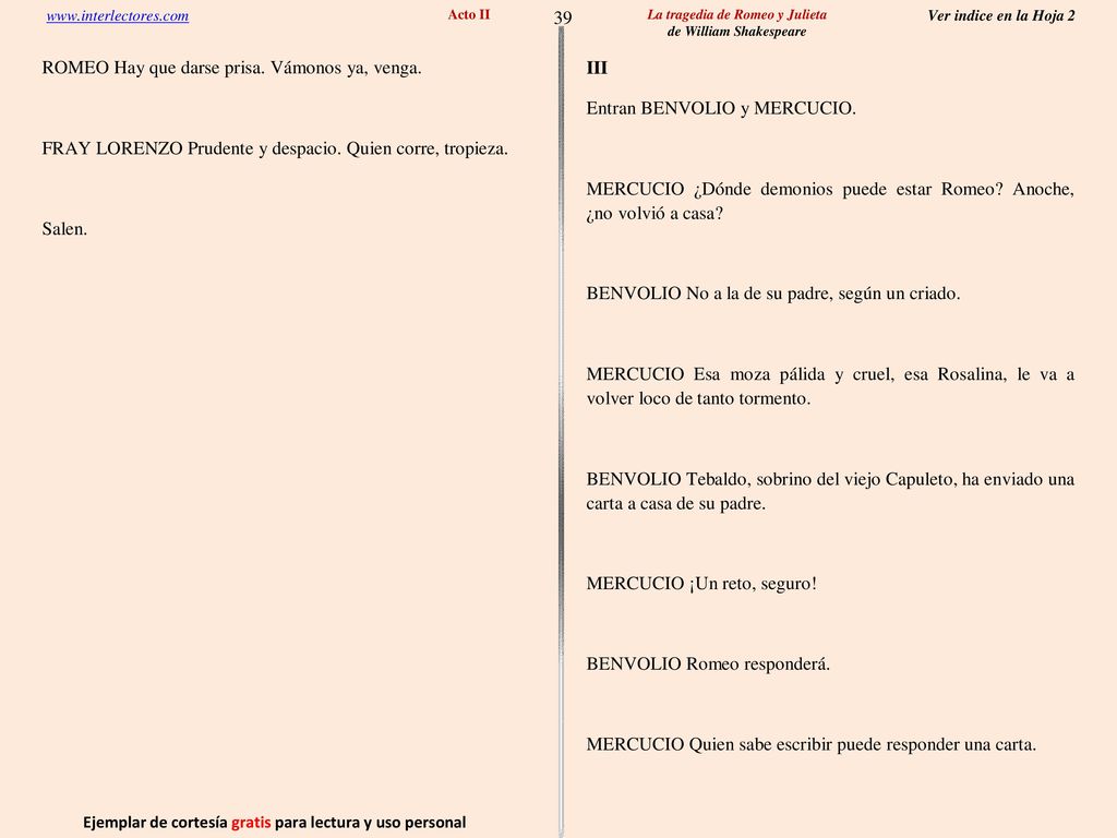 39 Ejemplar de cortesía gratis para lectura y uso personal