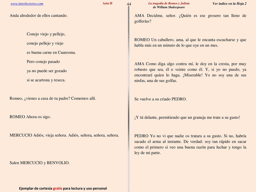 44 Ejemplar de cortesía gratis para lectura y uso personal