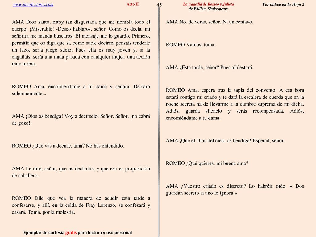 45 Ejemplar de cortesía gratis para lectura y uso personal