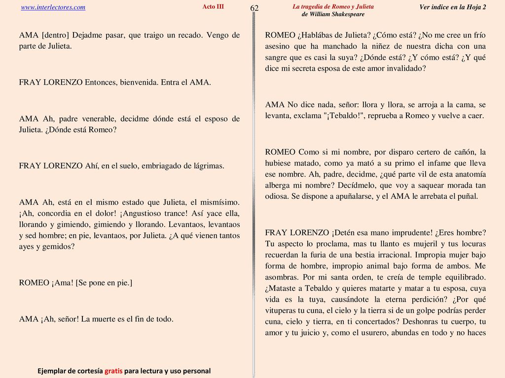 62 Ejemplar de cortesía gratis para lectura y uso personal